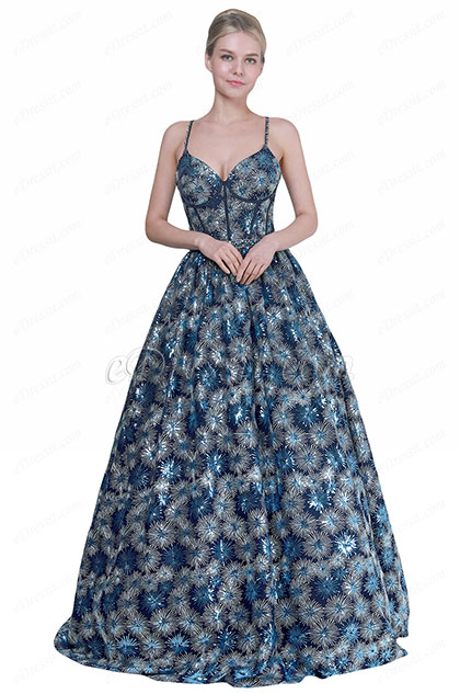Neu Wunderschöne Perlen Pailletten Party Abendkleid