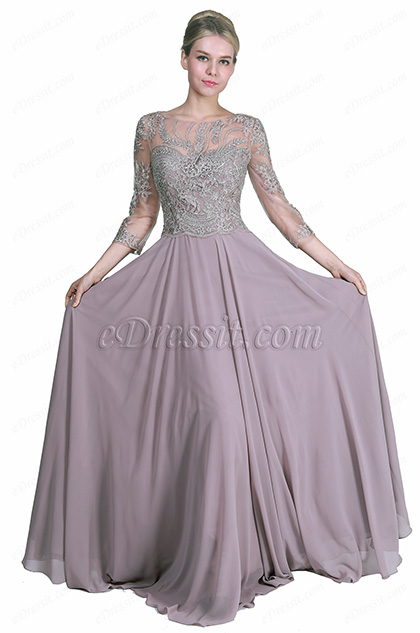 New Half Sleeves Formal Mother of the Bride Dress