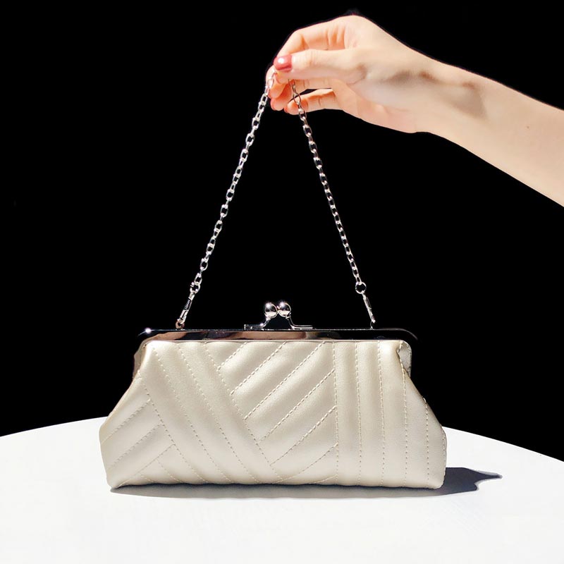 Faux Leather Envelope Clutch Evening Handbag