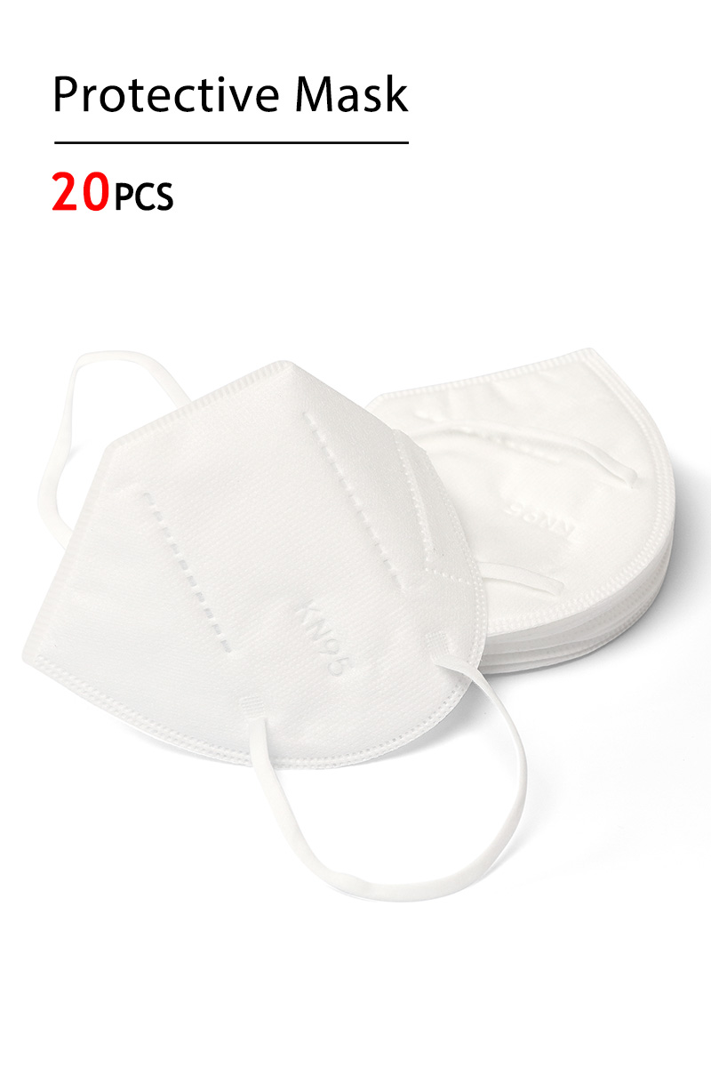 20 pcs KN95 Protective Mask Filtration Efficiency ≥ 95%