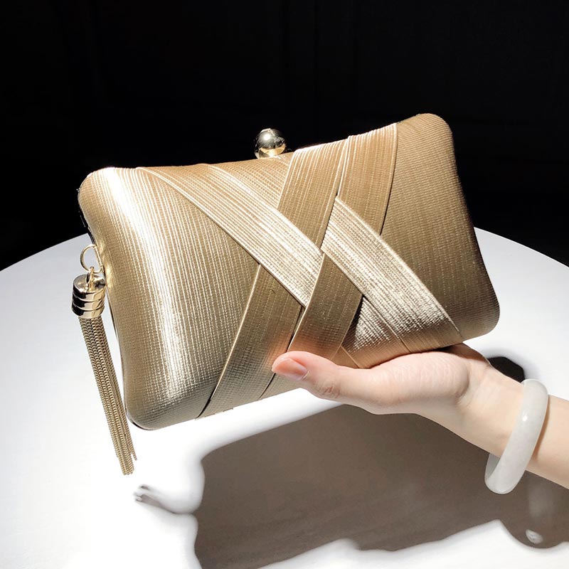 Women Evening Clutch Bags, Silk Satin Party Evening Handbags