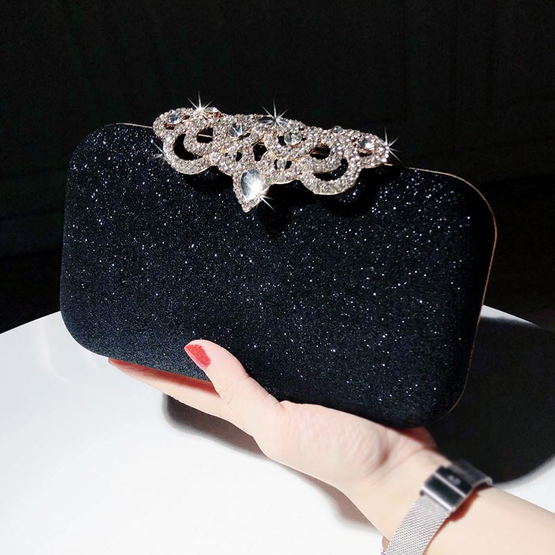 Women Crystal Clutch Beaded Rhinestone Purse Wedding Party Handbag