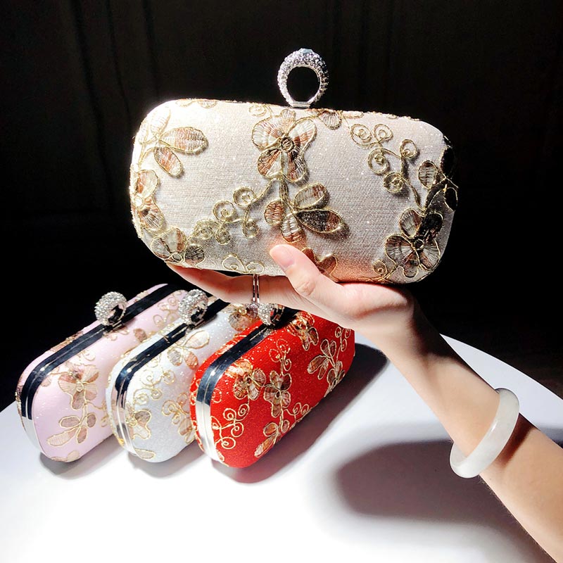 Embroidery Wedding Clutch Evening Bags