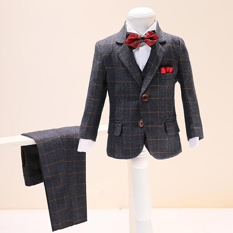 New Kid Boys 3 Piece Wool Mix Tweed Suit