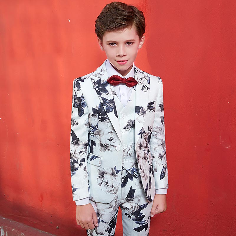 New Chic Printed 5 Pieces Boys' Suit Kids Suit