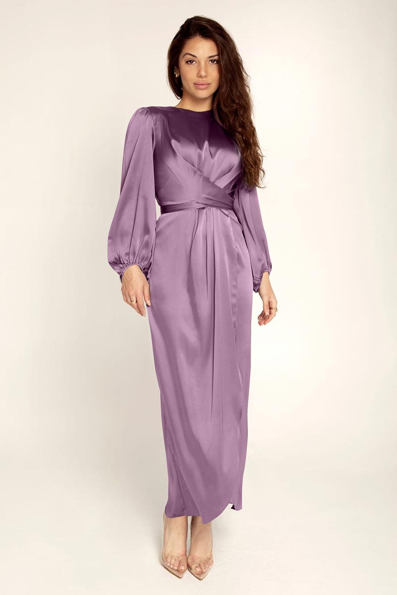New Women's Elegant Empire Waist Long Sleeve Satin Maxi Dress (T300001E) - eDressit New Women's Elegant Empire Waist Long Sleeve Satin Maxi Dress (T300001E) - eDressit