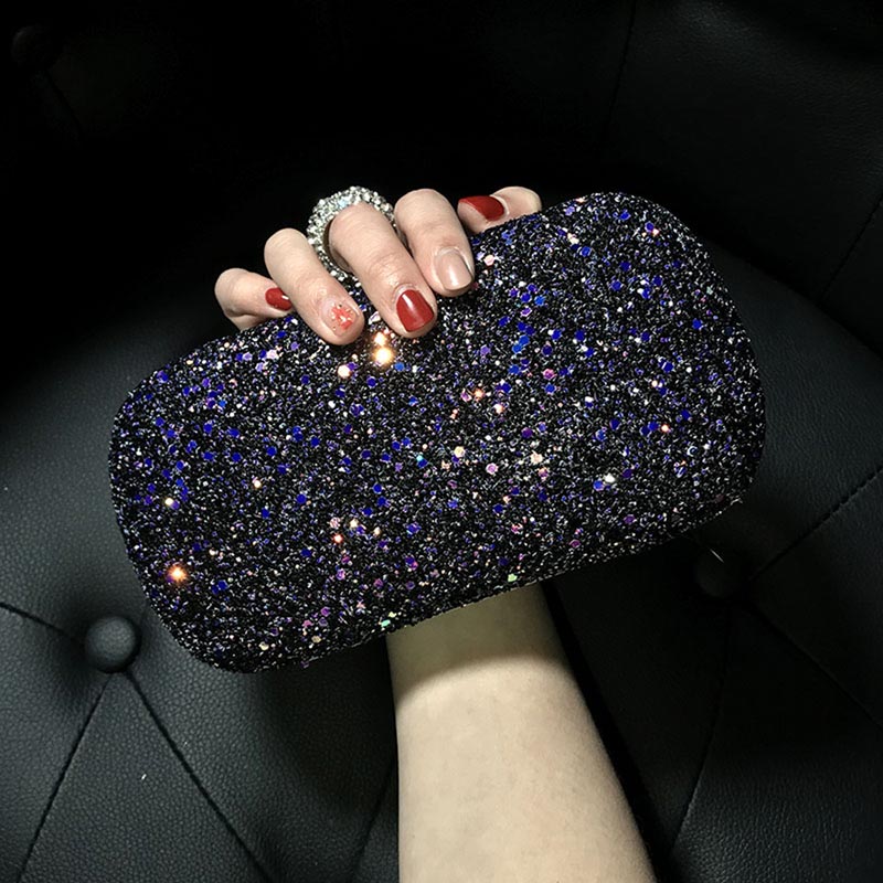 French Connection Sequin Clutch Handbag Evening Bag