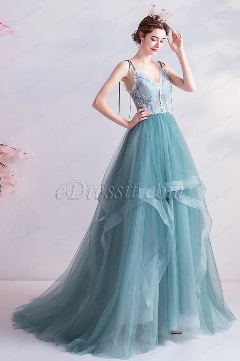 Sexy Spaghetti Robe de Bal Tulle