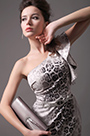New Style Leopard One Shoulder Office Dress
