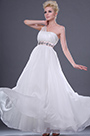New Single Shoulder Beaded Evening Dress Gown