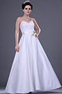 New Strapless Wedding Gown with Satin Rose Belt