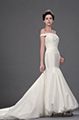 New Stylish Single Off Shoulder Wedding Gown