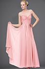 strapless pink evening dress