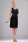 New Little Black One Shoulder Party Dress with Sequins