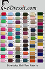 dehnbar Chiffon Farbemuster
