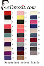 Mercerized Velvet Color Chart