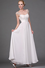 Eleganz Weiss Perlen Abendkleid