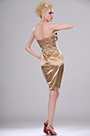 Sexy Gold Strapless Party Dress