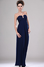 New Strapless U-neckline Evening Dress with Split