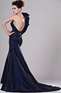 One Shoulder Pleated Evening Gown