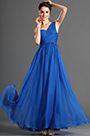 Wunderbares Ein Schulter Blau Abendkleid