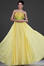 New Gorgeous Strapless Yellow Evening Dress