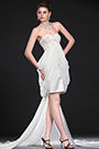 New Pure Strapless Party Dress with detachable train