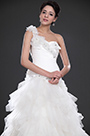 New Alluring One Shoulder Wedding Gown