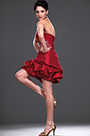 New Red Strapless Party Dress with detachable train