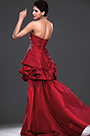 New Red Strapless Party Dress with detachable train
