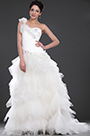 New Alluring One Shoulder Wedding Gown