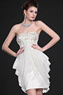 New Pure Strapless Party Dress with detachable train