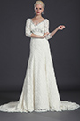 Gorgeous Lace Sleeves Wedding Gown