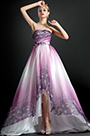 New Strapless Printed Evening Dress