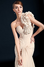 Fabulous One Shoulder Fully Ruched Bodice Evening Dress