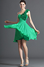 Einfach Ein Schulter Grün Cocktail Kleid Ballkleid