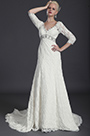 Gorgeous Lace Sleeves Wedding Gown