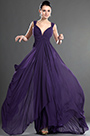 Sexy Prächtig V-Ausschnitt Lila Abendkleid