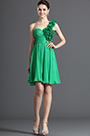 Einfach Ein Schulter Grün Cocktail Kleid Ballkleid