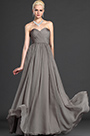 Aschfarben Herz-Ausschnitt Trägerlos Abendkleid
