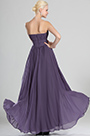 Милое  фиолетовое вечернее платье без бретелек