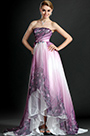 New Strapless Printed Evening Dress