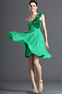 Einfach Ein Schulter Grün Cocktail Kleid Ballkleid