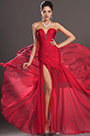 Stylish Ruched bodice Red Evening Dress