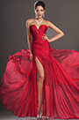 Stylish Ruched bodice Red Evening Dress