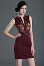 Gorgeous V Net Dark Red Party Dress Day Dress