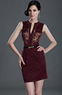 Gorgeous V Net Dark Red Party Dress Day Dress
