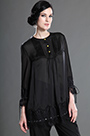 Black Long Sleeves Round Neckline Wear to Work Jacket