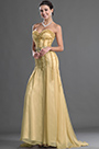 Trägerlos und Süß Gelb Passend Abendkleid