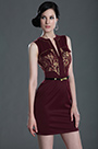Gorgeous V Net Dark Red Party Dress Day Dress